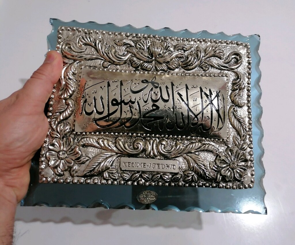 Vintage Kabartma Model Gümüş Kaplama Tablo, Muhteşem Bir Ürün. - 3
