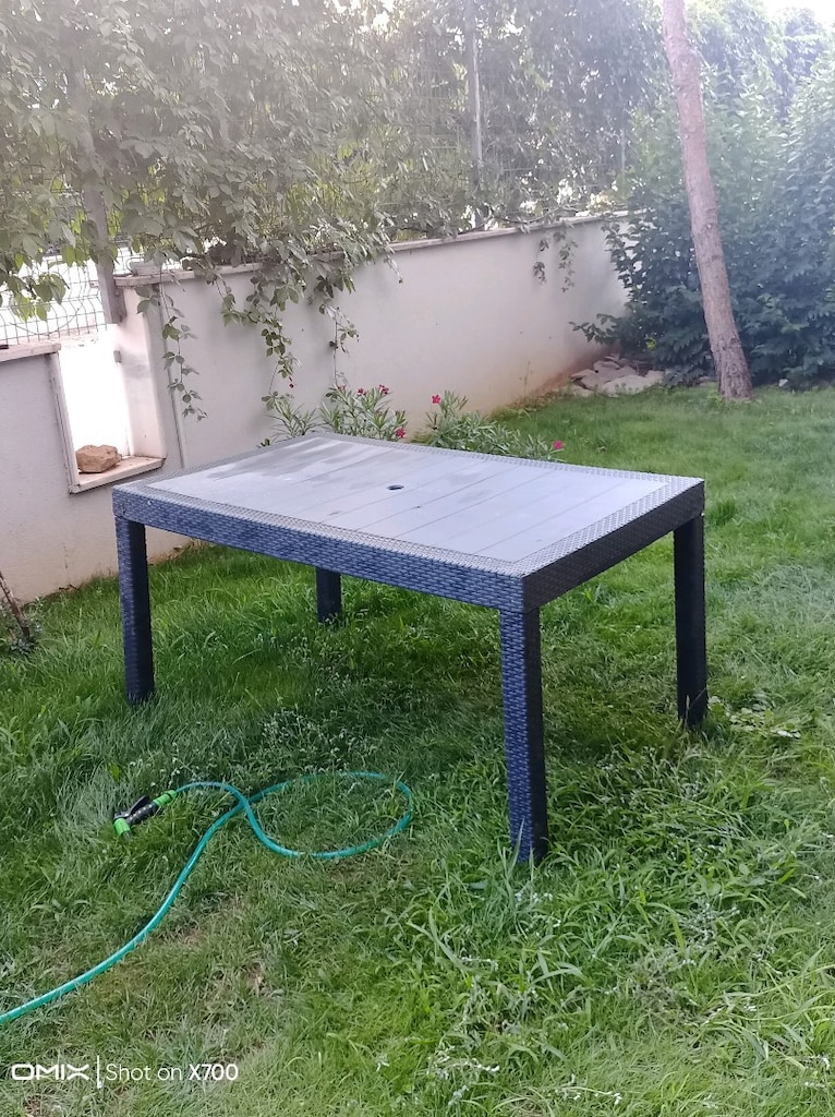 plastik 6 kişilik bahçe masası - 2