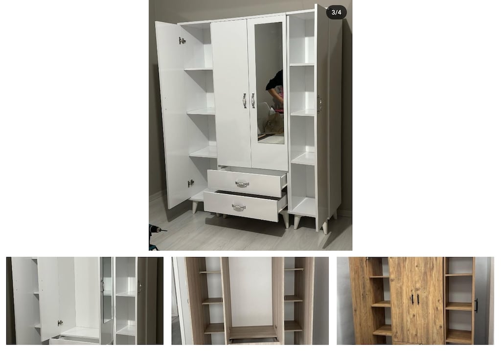 4 kapaklı elbise dolabı hjxscvlhva - 4