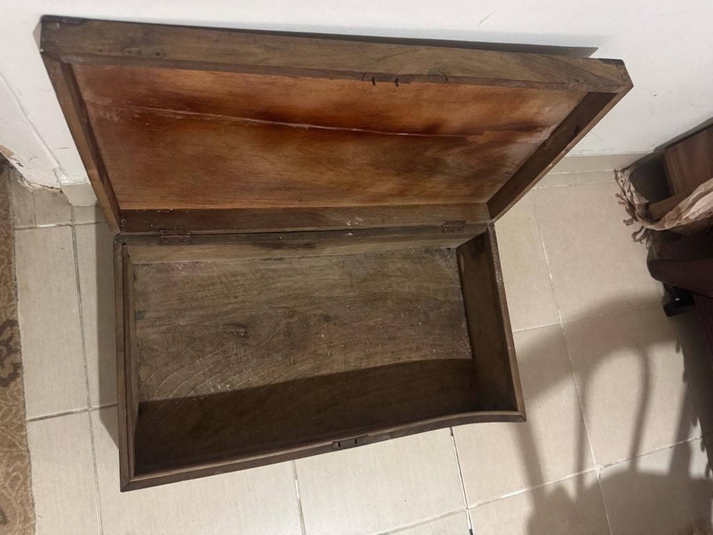 Vintage Masif Ahşap El Yapımı Valiz Sandık 70x38x20 cm - 8