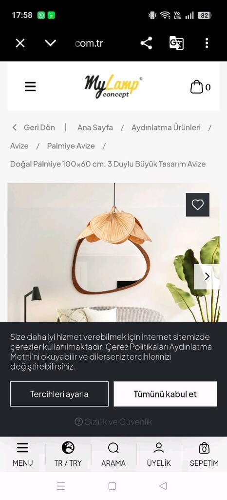 Doğal rattan sarkıt avize - 3