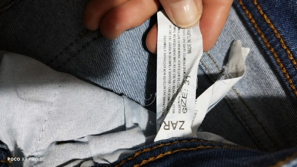 #Zara Likralı jeans pantolon..Önde ufak çizgiEni çekilince 44  Boy 97 - 5