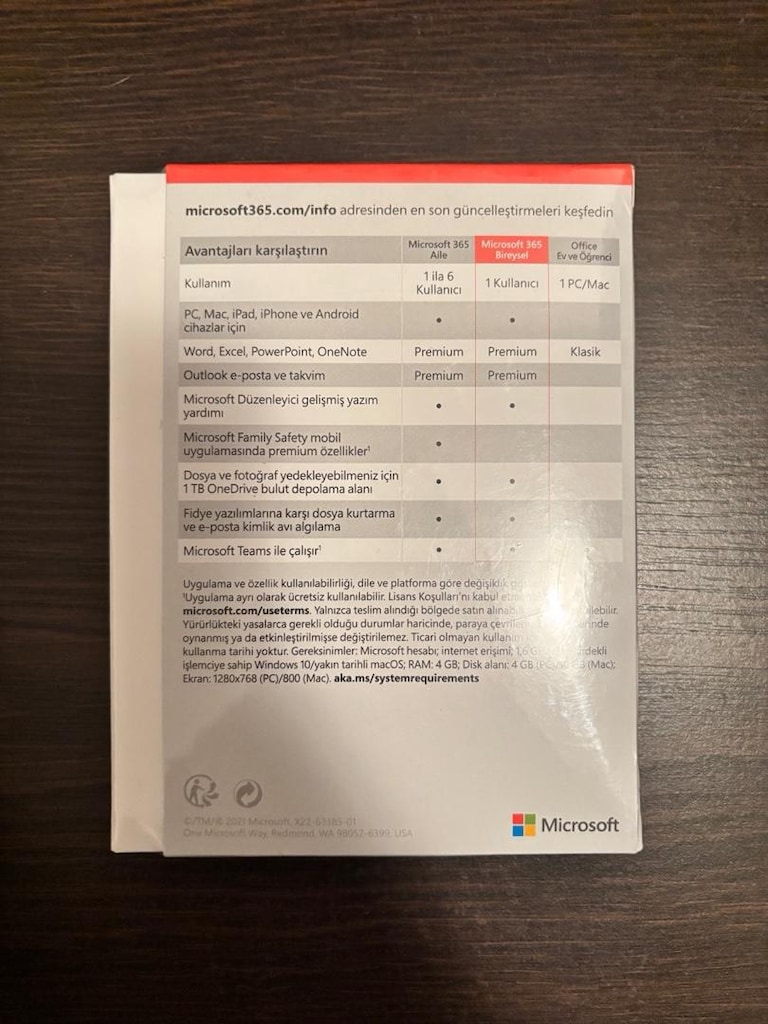 Microsoft 365 (Bireysel) 1 Yıllık Kullanım Paketi - 2