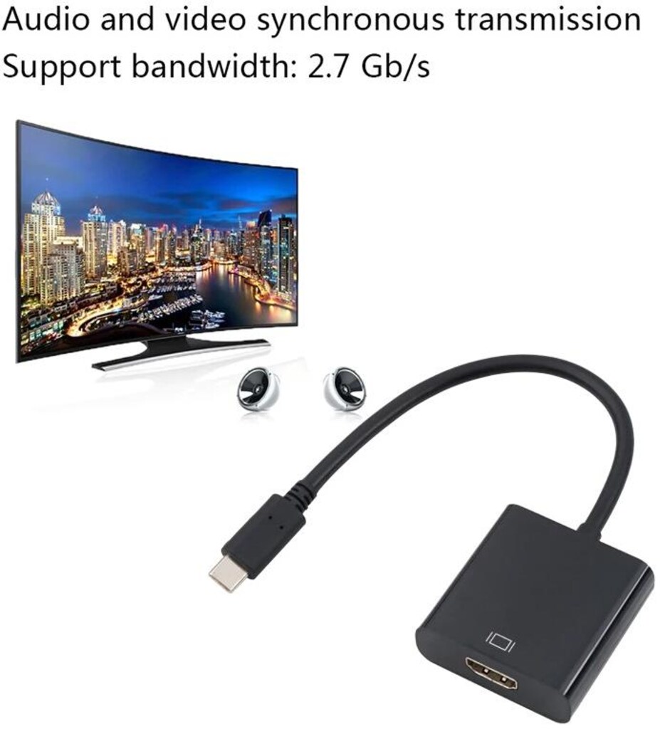 USB 3.1 TYPE C TO HDMI F Çevirici Dönüştürücü Adaptör Macbook - 4