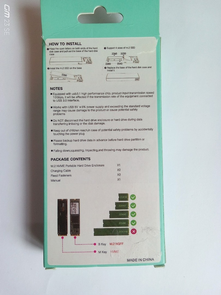 m.2 nvme SSD to USB Harddisk kutusu - 3