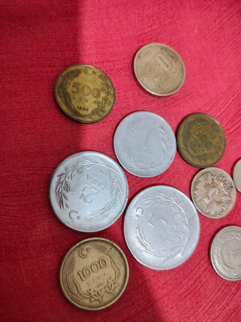 10 Adet Eski Madeni Para Lotu (1942-1990'lar Cumhuriyet & Yabancı) - 2