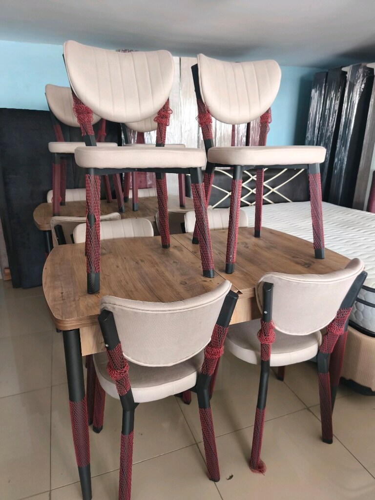 4 kişilik lüks yemek masası 6 kişilik lüks yemek masası takımı - 7