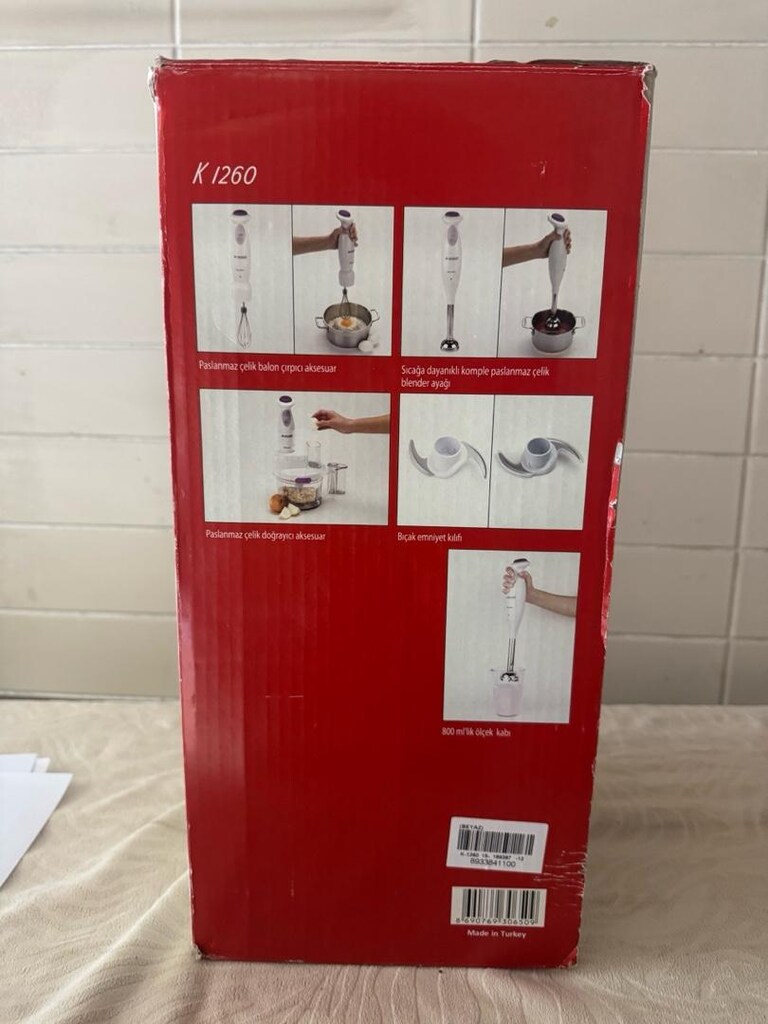 SIFIR KAPALI KUTU - Arçelik K 1260 Rendeli El Blender Seti (700W) - 4