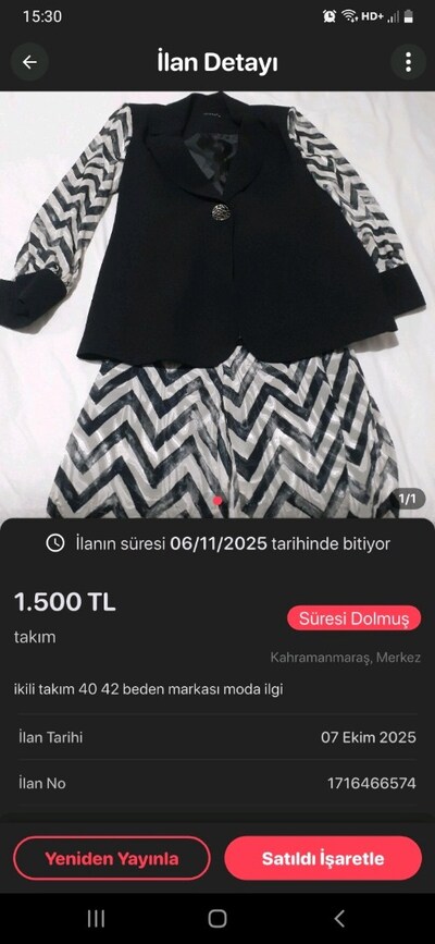 ikili takım ayrı ayrıda alınabilir