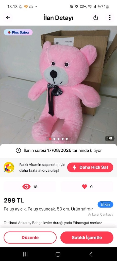 Peluş oyuncak çeşitleri. Fiyatlar 99 tl. ile 399 tl. arasında değişir - 14