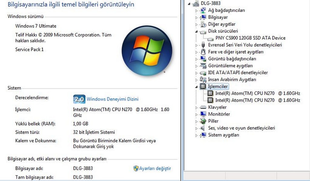 Casper Minibook 10" Intel Atom N270 2Gb 128SSD İkinci El Laptop - 5