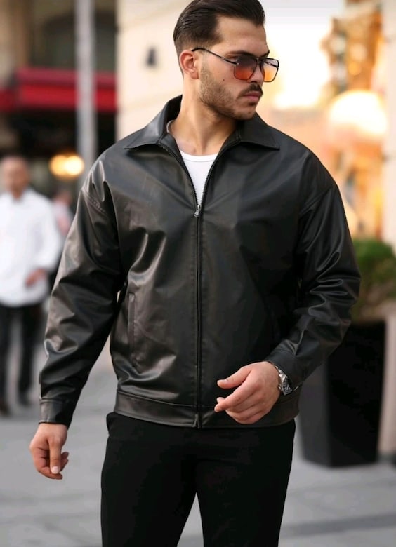Oversize Deri Ceket - 3