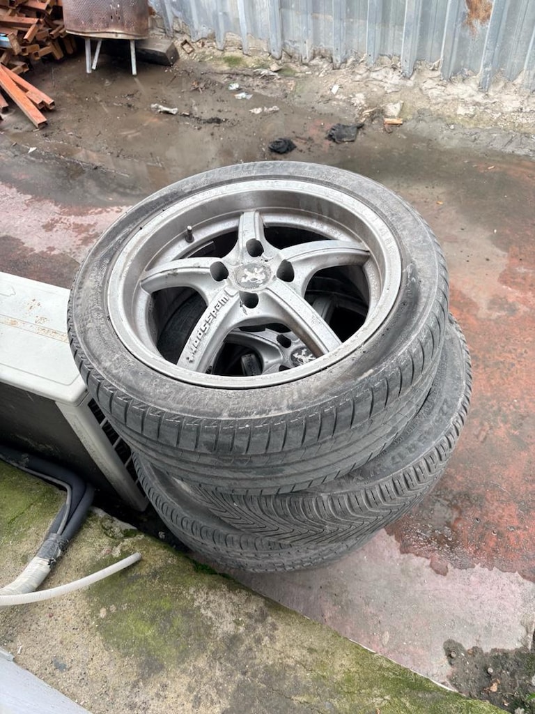 çıkma 17 inç çelik jant ve 225 45 R 17 lastik 4 adet - 6