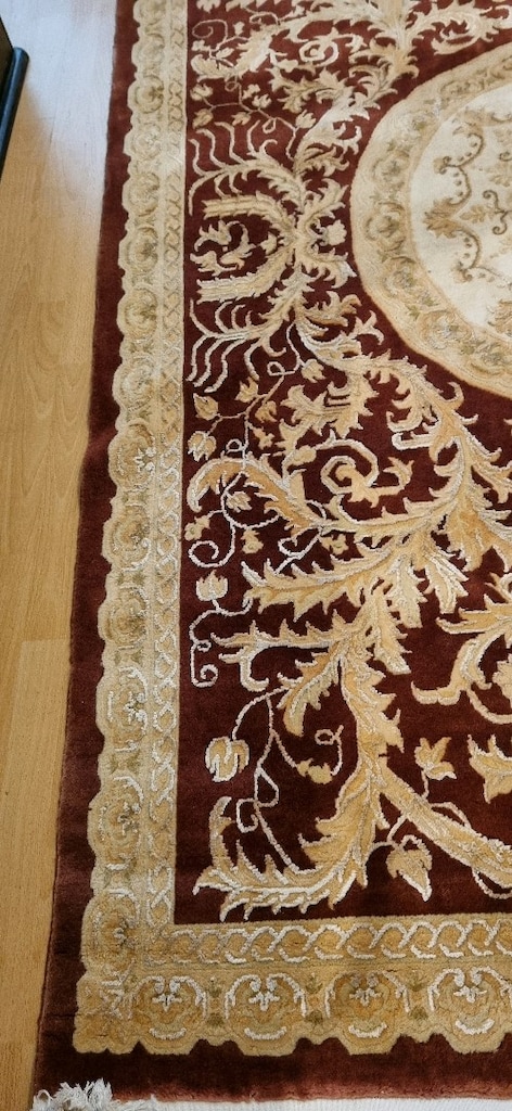 Art Bagdat hali orijinal AUBUSSON IPEKLI FESHANE tarzı el dokuma - 3