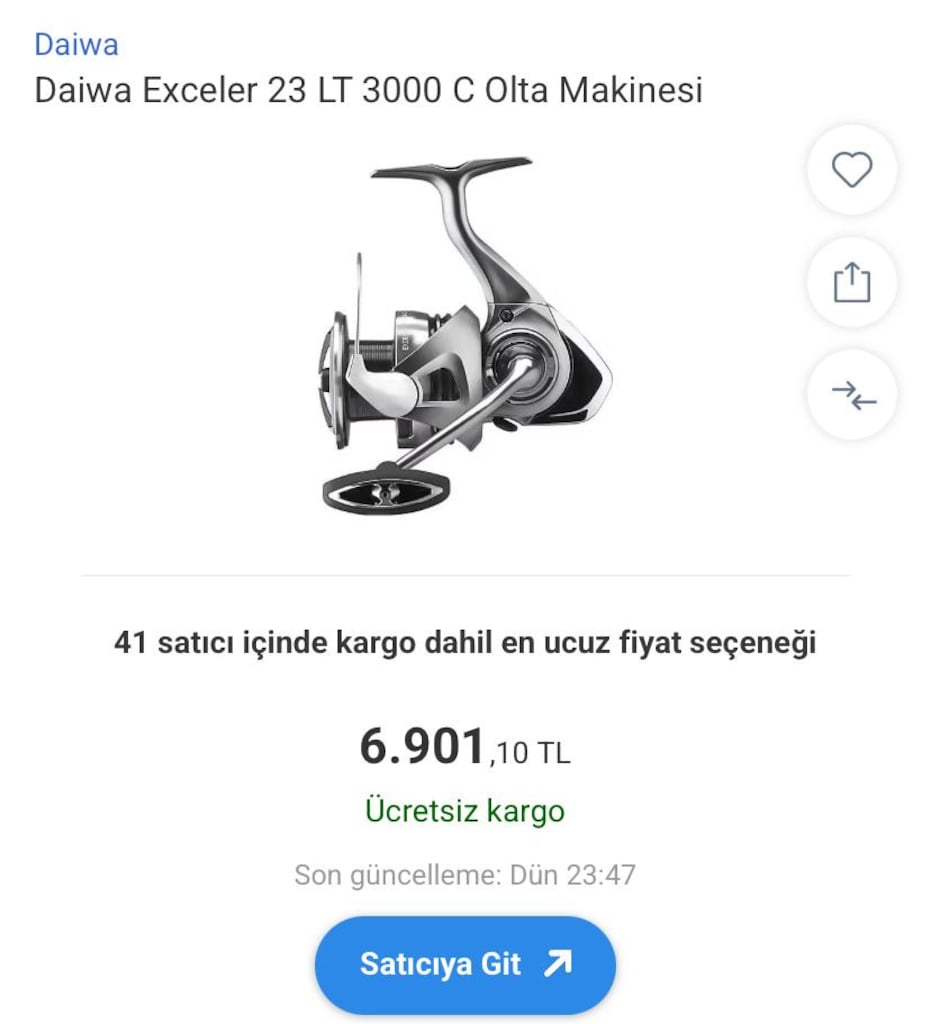 Daiwa exceller 3000 (SIFIR AYARINDA) - 3