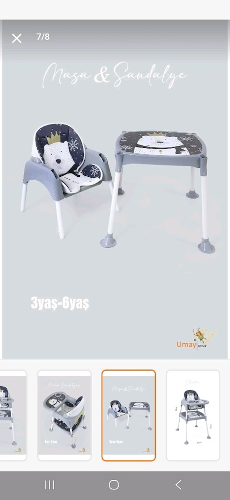 calışma masası mama sandalyesi - 4