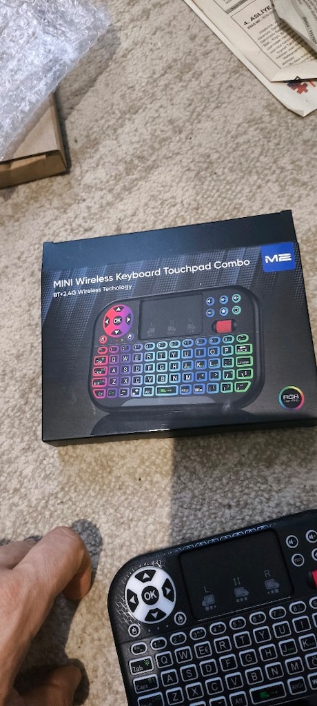 M2 Mini Wireless Keyboard Touchpad Combo (Çift Modlu Kablosuz Mini Kla - 5