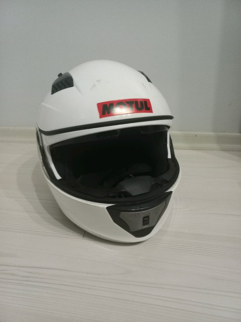beyaz motor kaskı - 5