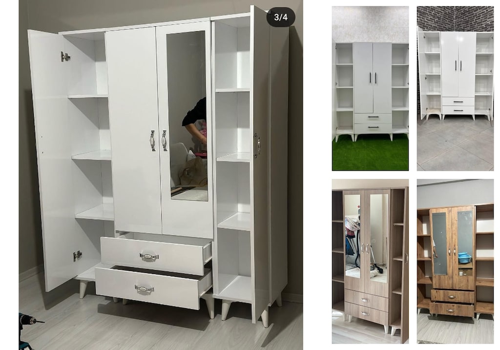 4 kapaklı elbise dolabı rpdzczwjql - 5