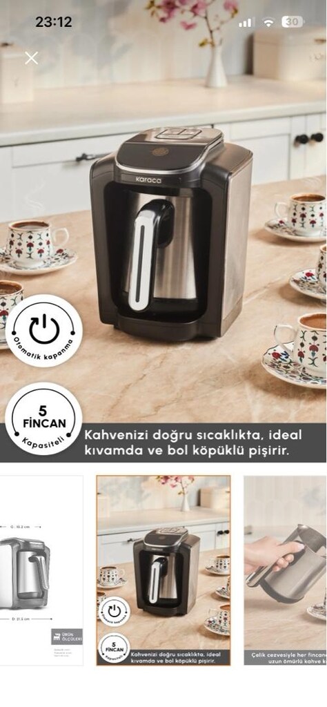 kutulu garantili Karaca Türk kahvesi makinesi - 2