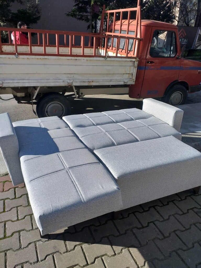 Yatak olabilen altı sandıklı sıfır LKoltuklar silinebilen kumas - 3