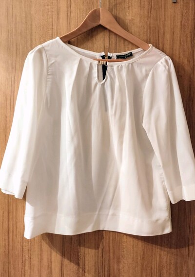 İHRACAT LİLA ROSE BEYAZ BLUZ MERTER MODA FASHİON 38 Twist zara HM MNG