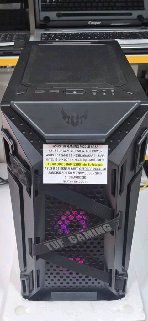 ASUS GAMER KASA İ5 14.nesil işlemci 16 gb ddr 5 ram 8 gb RTX 4060 - 3