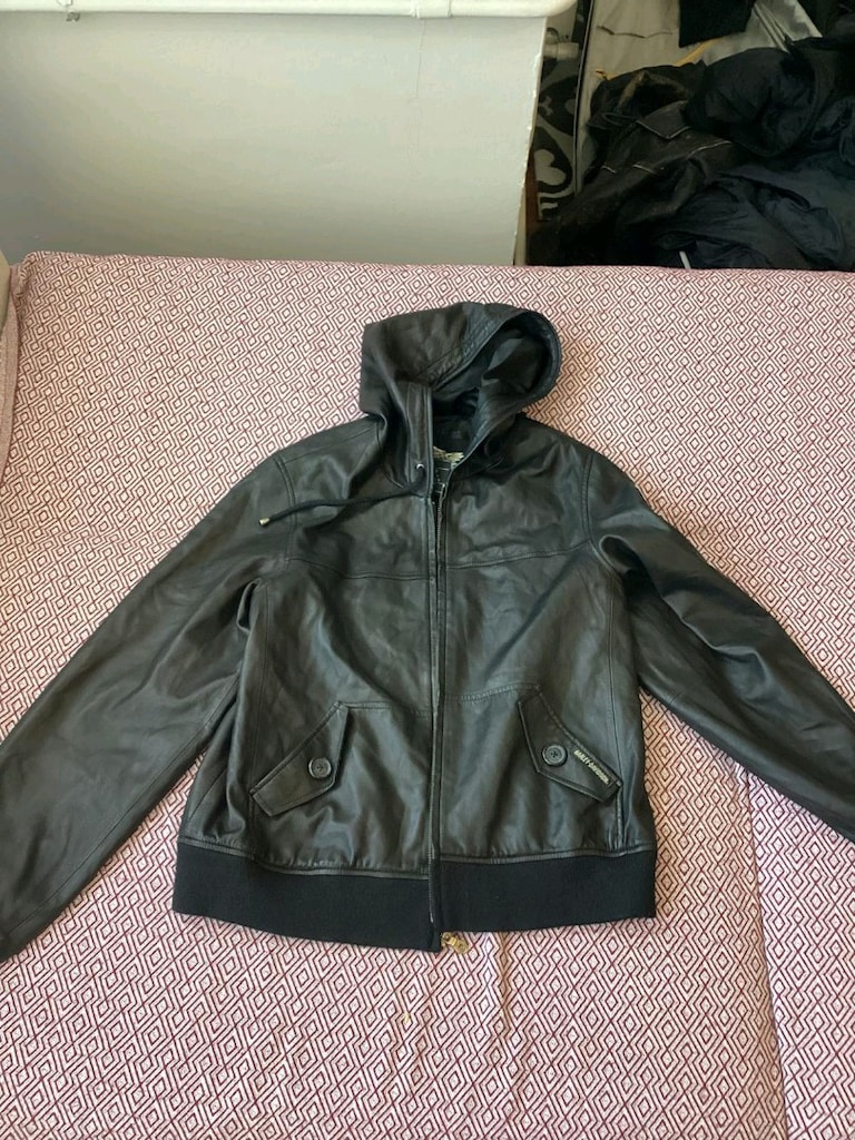 Harley Davidson kapüşon mont en 51boy 65 göğüs 49 L lastikli bel — görsel 12/12