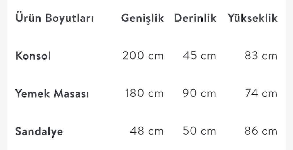 Vivense Trinity Yemek Odası Takımı - 9
