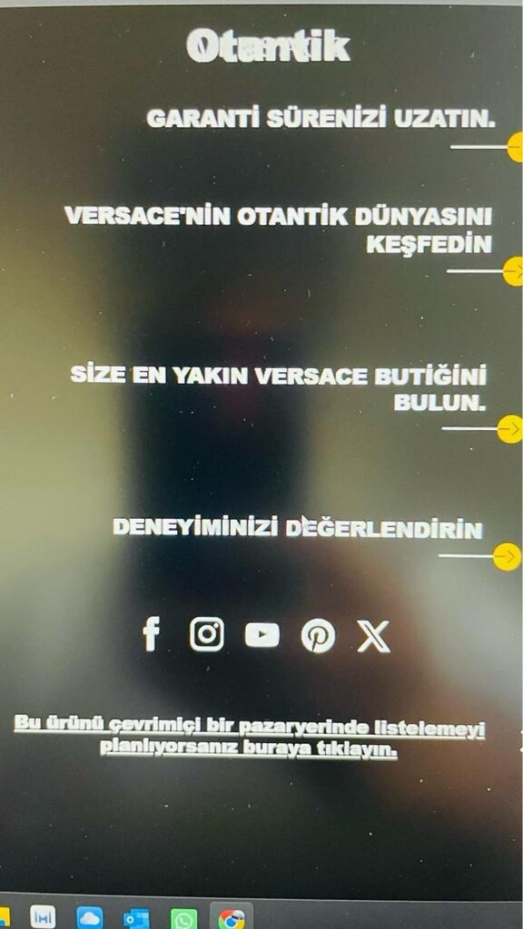 Versace kol saati Kutulu Belgeli - 10