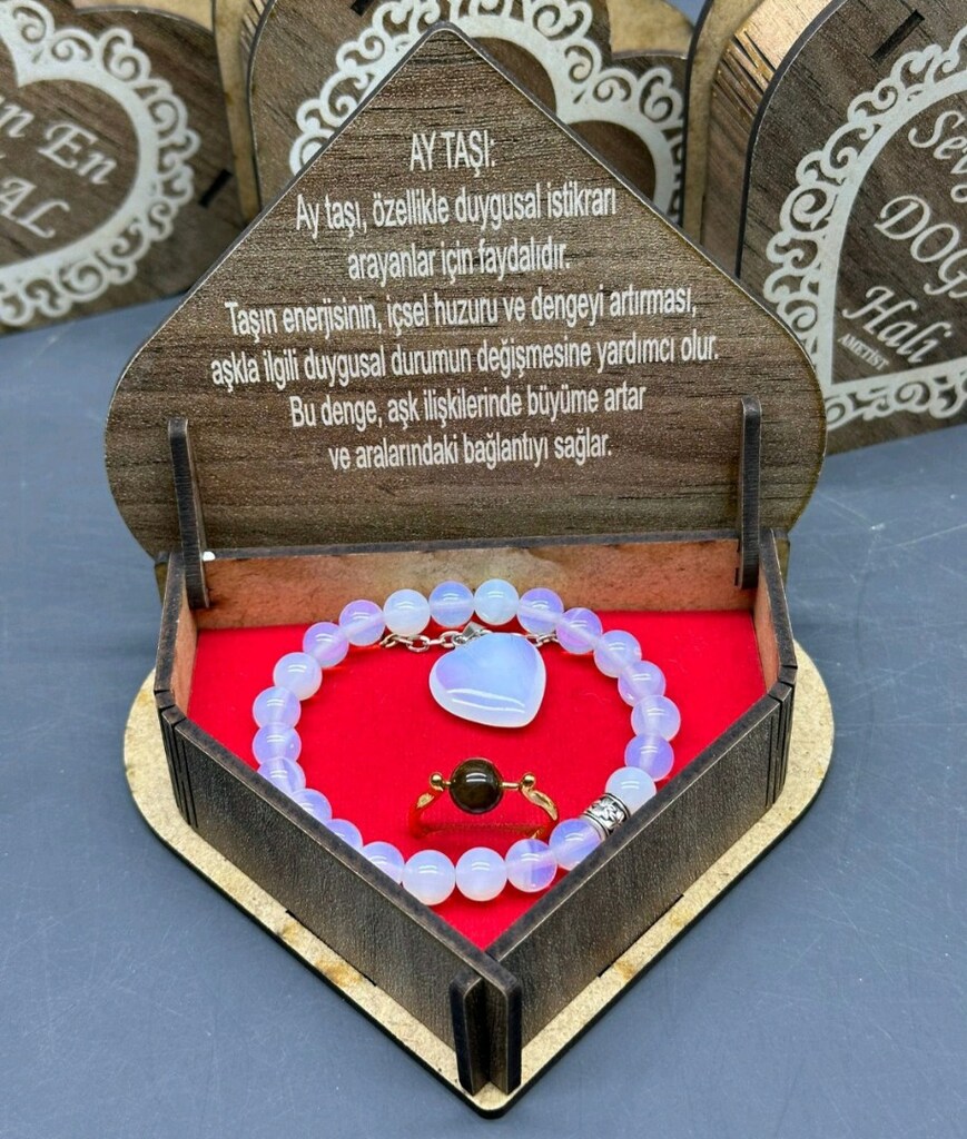 kolye bileklik yuzuk set dogaltaş - 4