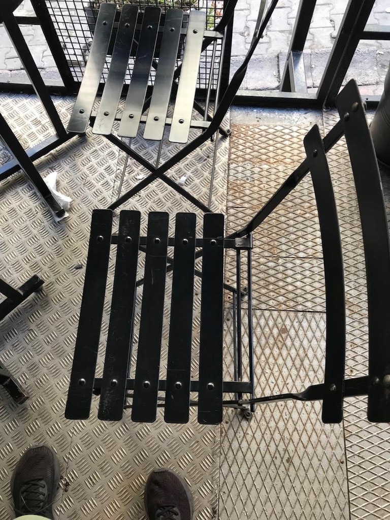 demar forge katlanır metal sandalye. - 10