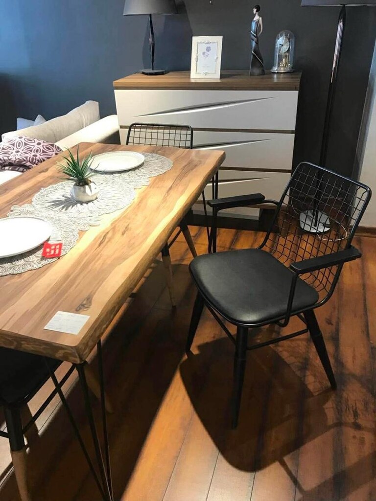 Sıfır.. Mdf Ahşap Emporio Kütük Masa Sandalye Takimi - 2