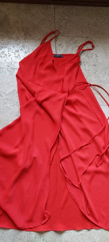 KİRMİZİ ABIYE ELBISE TANGO MODEL M BEDEN YENI GİBİ TEMİZ - 13