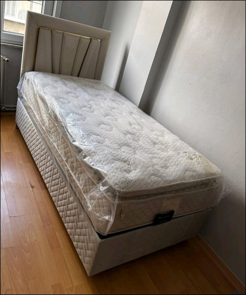 Tek Kişilik LÜKS Baza Başlık Yatak seti LÜKS yataklı - 2