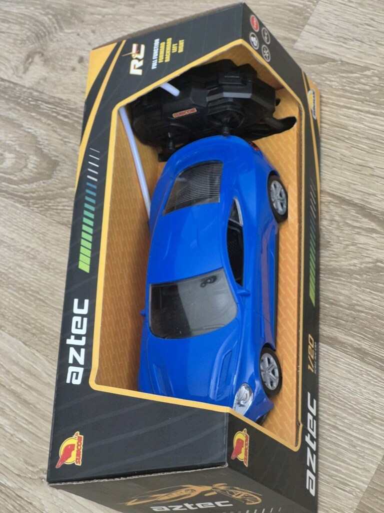 Sunman 1:20 20 cm Mavi Uzaktan Kumandalı Aztec Spor Araba - 12
