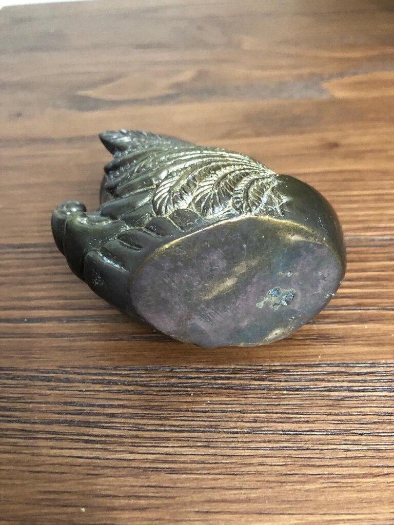 Döküm Pirinç Kuğu Biblo /Mumluk - 5