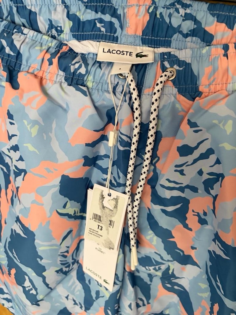Orijinal lacoste şort mayo small beden sıfır etiketli mavi renk - 5
