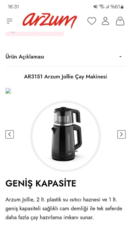 Arzum.cay makinesi - 3