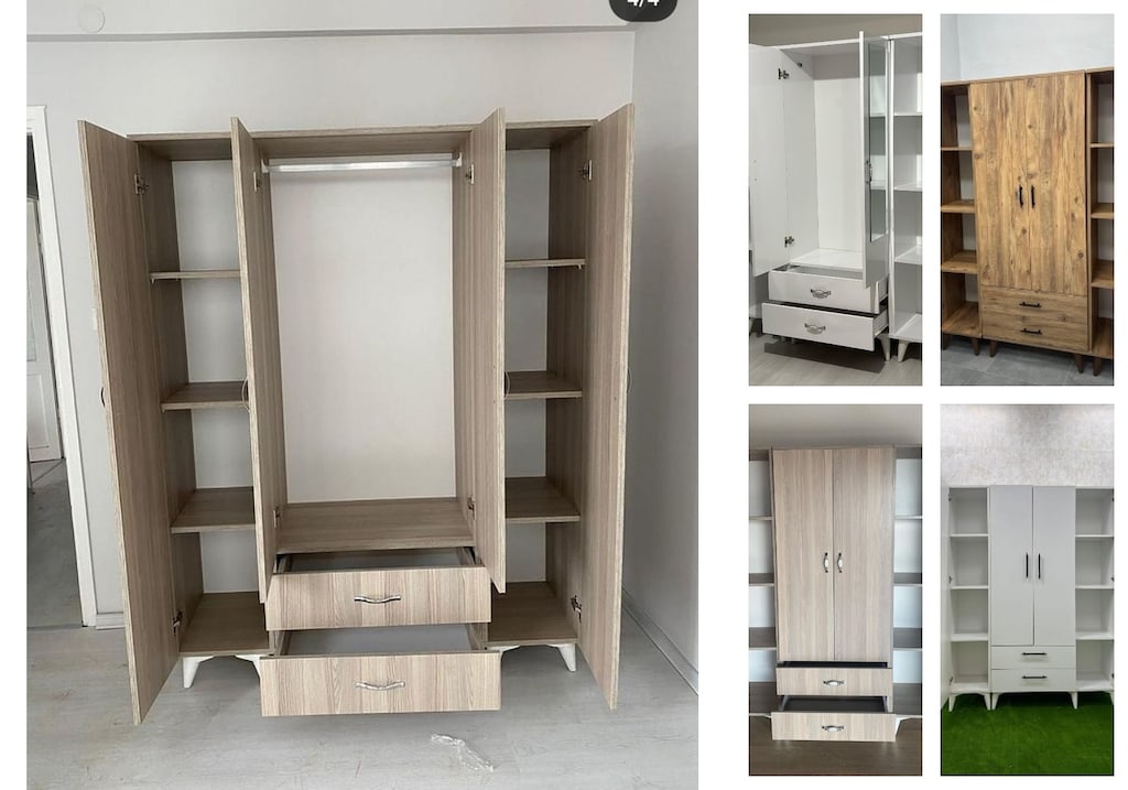 4 kapaklı elbise dolabı yyvdcnlwmx - 5