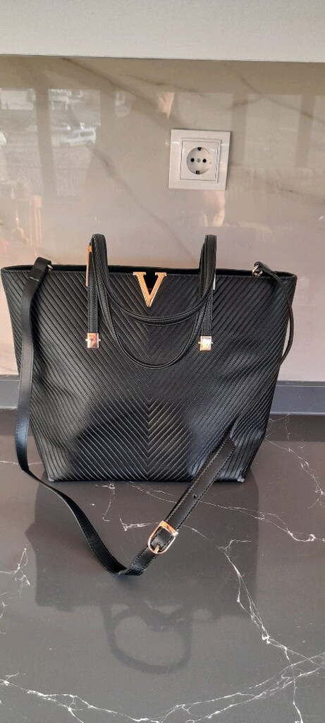 V, LOGOLU KADIN ÇANTA - 3