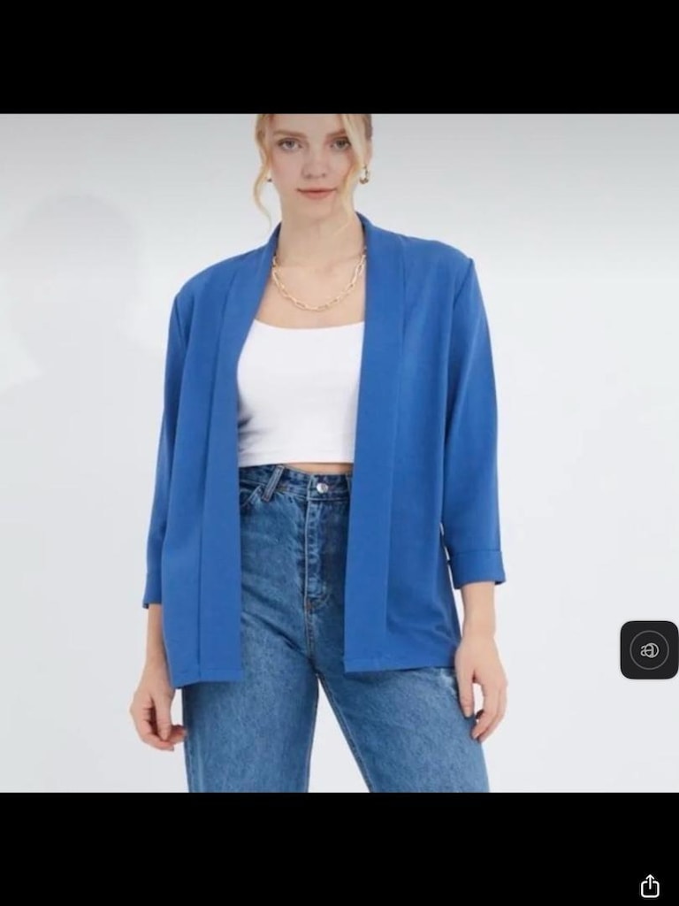 m beden astarsız blazer etiketli modaline - 2