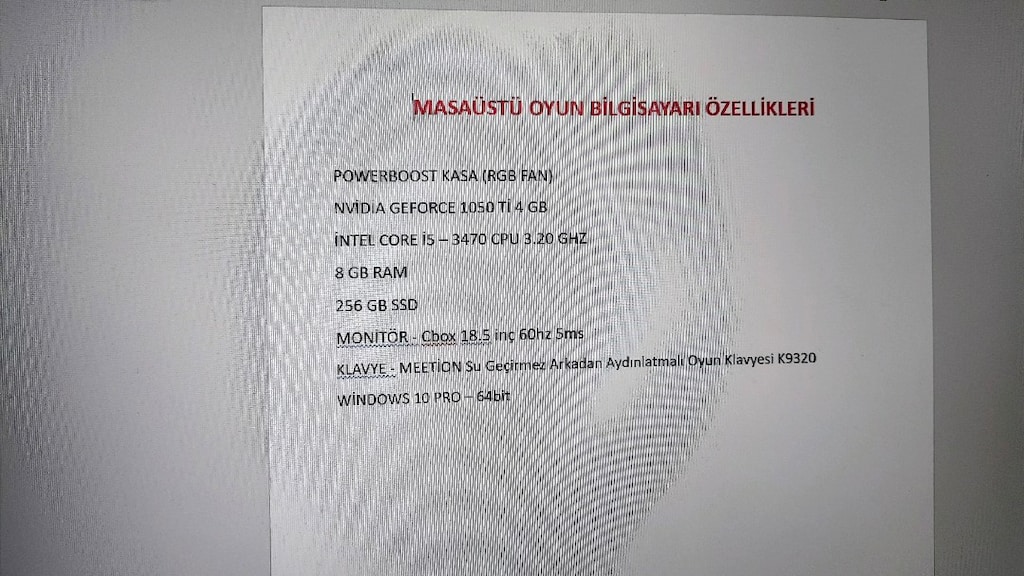 MASAÜSTÜ OYUN BİLGİSAYARI. - 5