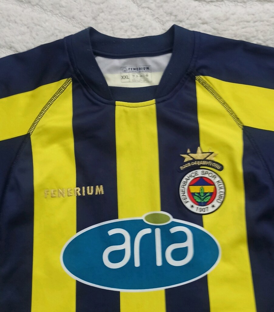 2003-2004 Sezonu Luciano Orijinal Fenerbahçe Çubuklu Forma Fenerium - 3
