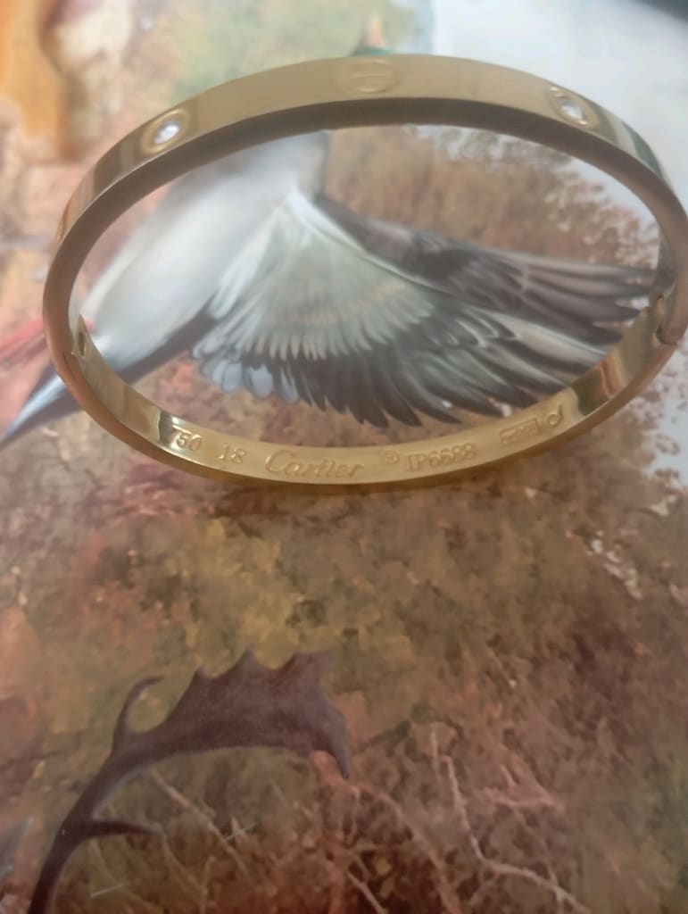 cartier kaplama sarı bileklik 2 adet — görsel 2/3
