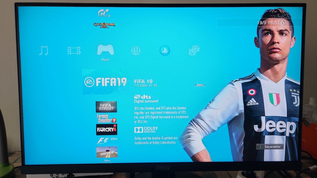 PS3 Slim 500 GB, 43 Popüler Oyunlu, Çift Kollu Sorunsuz Tertemiz - 19