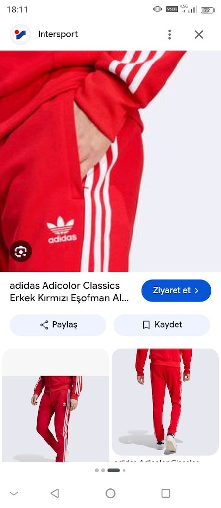 Adidas Kırmızı Eşofman Altı orijinal degil sıfır ürün - 3