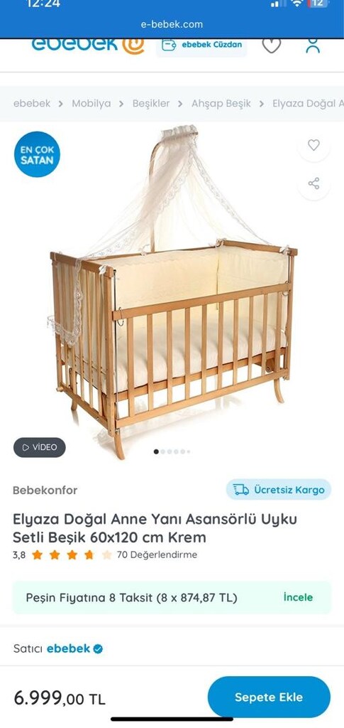 tahta bebek yatağı - 4