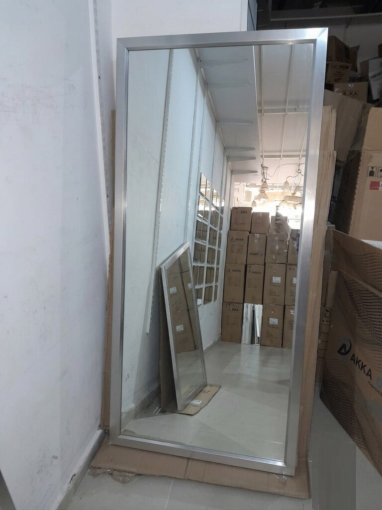 İZMİR 70*150CM METAL ÇERÇEVELİ LÜKS AYNA MARKET DUVAR RAF RAFI - 2