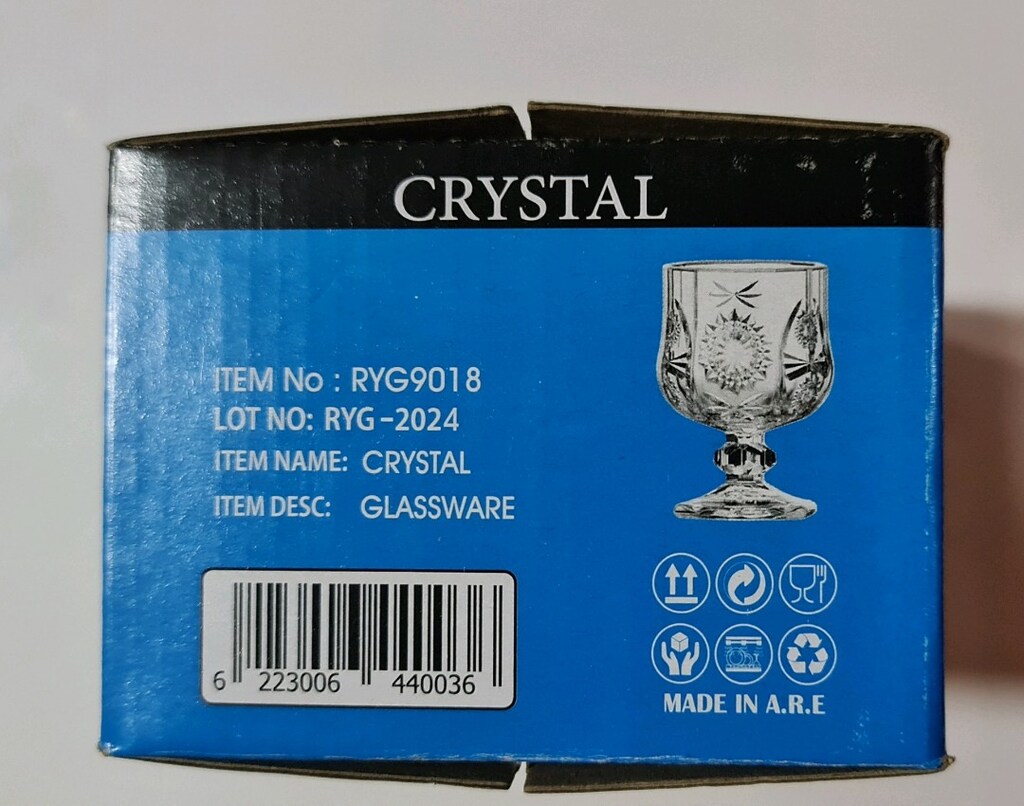 Ayan crystal kesme 40 ml. 6 lı su ve likör bardağı. Kahve yanı su icin - 4
